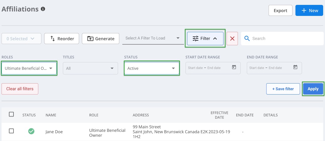 Filters for Affiliations or Assocations.jpeg