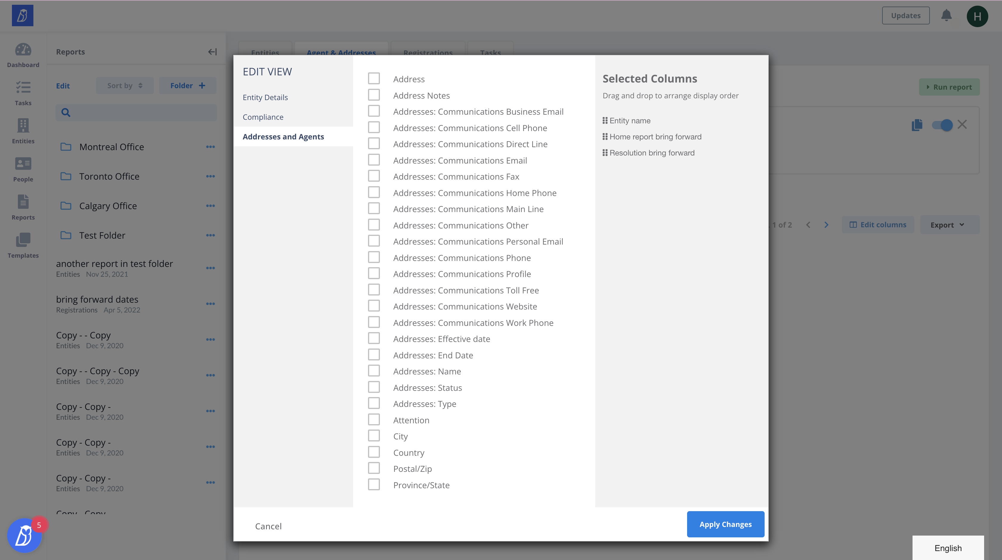 Communications In Custom Reports 